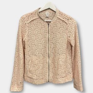 Lauren Conrad Lace Peach Pink Jacket Track Style  Size 8